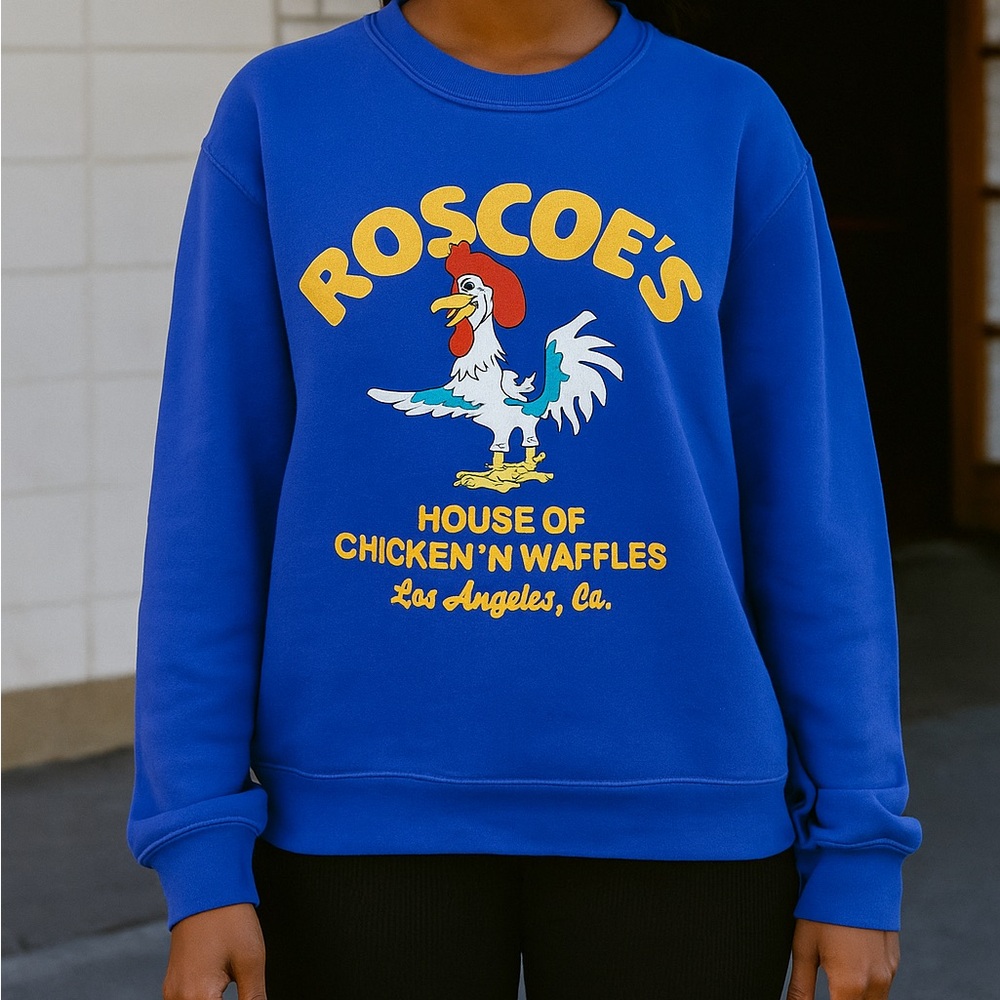 NWT Madhappy Roscoe’s House of Chicken 'N Waffles Crewneck Sweatshirt Size Small